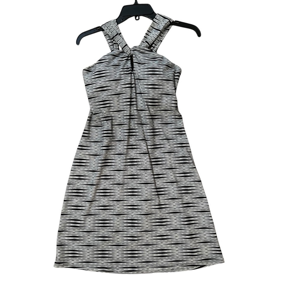 Athleta Kiki Halter Swim Dress Size Small Black Gray Stretch - Picture 2 of 7